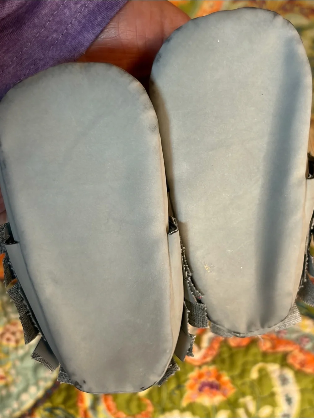 Metallic Ballet Flats (unknown) Fringe Booties (rising star) lot of three pairs